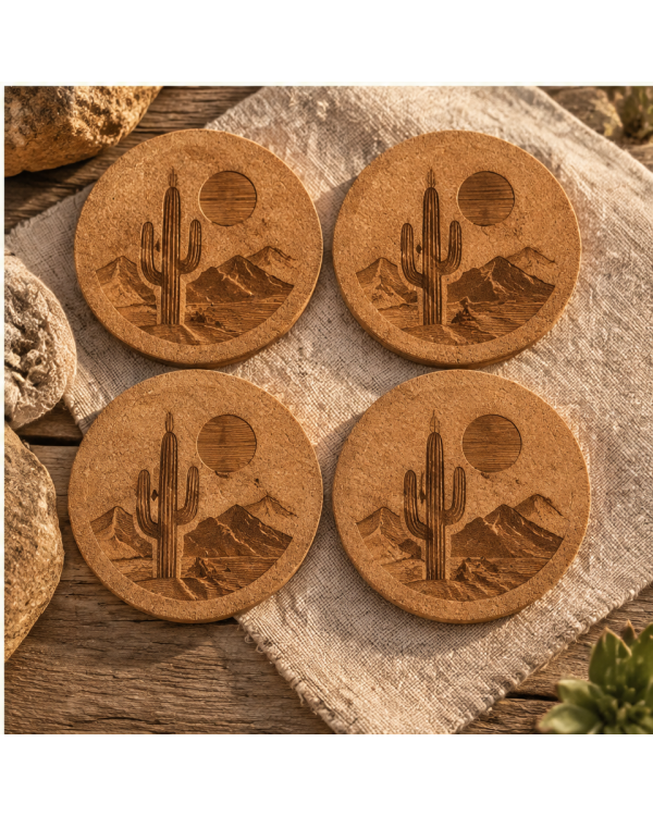 Cork Coasters, Set of 4